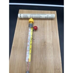 Vintage Acu-rite Deep Frying Candy Jelly Thermometer Clip Chaney Inst. USA